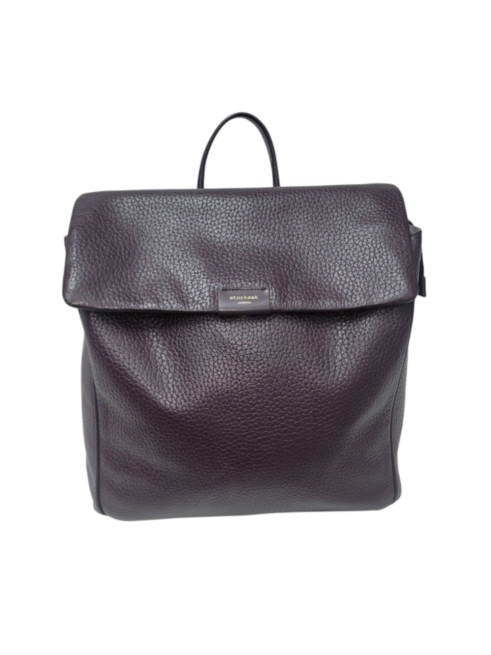 Storksak London St James Leather Burgundy Convertible Diaper Bag/Backpack Preown